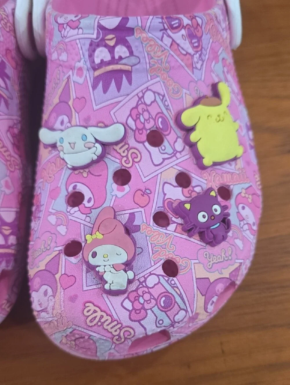 Sanrio Pink Kids Character Clog Sandals with White Strap